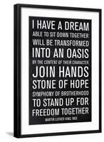 Martin Luther King Speech-Anna Polanski-Framed Art Print