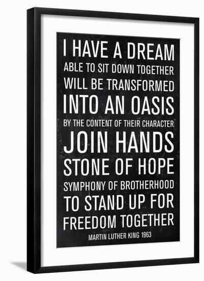 Martin Luther King Speech-Anna Polanski-Framed Art Print