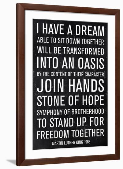 Martin Luther King Speech-Anna Polanski-Framed Art Print