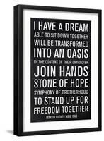 Martin Luther King Speech-Anna Polanski-Framed Art Print