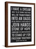 Martin Luther King Speech-Anna Polanski-Framed Art Print