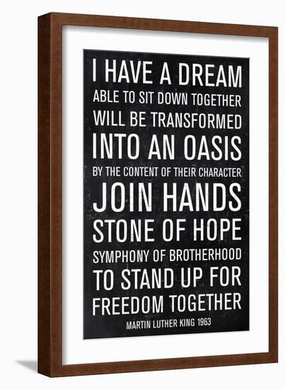 Martin Luther King Speech-Anna Polanski-Framed Art Print