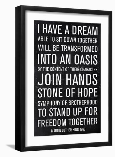 Martin Luther King Speech-Anna Polanski-Framed Art Print