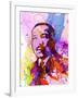 Martin Luther King Watercolor-Anna Malkin-Framed Art Print