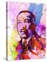 Martin Luther King Watercolor-Anna Malkin-Stretched Canvas