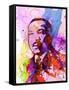 Martin Luther King Watercolor-Anna Malkin-Framed Stretched Canvas