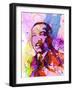 Martin Luther King Watercolor-Anna Malkin-Framed Art Print