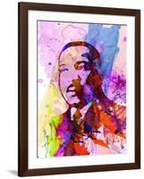 Martin Luther King Watercolor-Anna Malkin-Framed Art Print