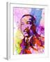 Martin Luther King Watercolor-Anna Malkin-Framed Art Print