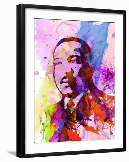 Martin Luther King Watercolor-Anna Malkin-Framed Art Print