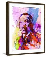 Martin Luther King Watercolor-Anna Malkin-Framed Art Print