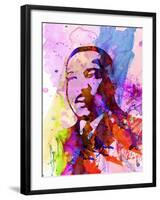 Martin Luther King Watercolor-Anna Malkin-Framed Art Print