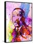 Martin Luther King Watercolor-Anna Malkin-Framed Stretched Canvas