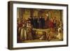 Martin Luther Ninety-Five Theses Being Nailed to the Door of Wittenberg Church-Julius Hübner-Framed Giclee Print