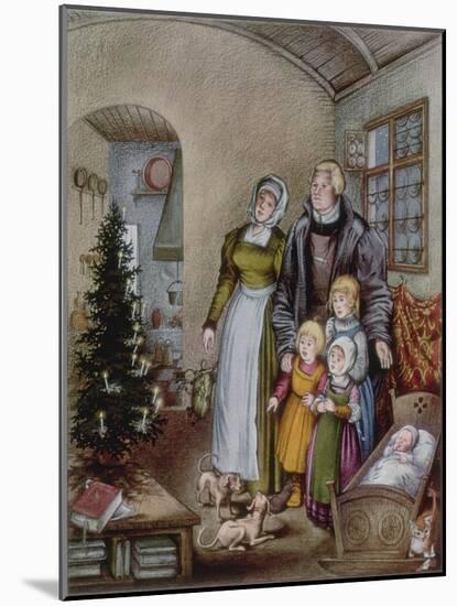 Martin Luther's Christmas Tree, from 'The Illustrated London News'-Pauline Baynes-Mounted Giclee Print