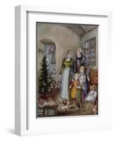 Martin Luther's Christmas Tree, from 'The Illustrated London News'-Pauline Baynes-Framed Giclee Print