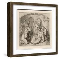 Martin Luther Senseless with His Doubts and Self-Torments is Tended by His Sympathetic Brethren-Gustav Konig-Framed Art Print