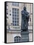 Martin Luther Statue in Dresden, Saxony, Germany, Europe-Michael Runkel-Framed Stretched Canvas