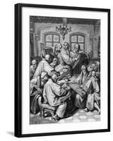 Martin Luther with Colleagues; Engraving-null-Framed Giclee Print