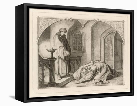 Martin Luther with Hans Kohlhase-Gustav Konig-Framed Stretched Canvas
