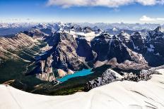 Mountain Range View from Mt Temple with Moraine Lake, Banff, Rocky Mountains, Alberta, Canada-Martin M303-Framed Photographic Print