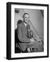 Martin Niemoller Seated-At World Council of Churches-Dmitri Kessel-Framed Photographic Print