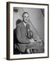 Martin Niemoller Seated-At World Council of Churches-Dmitri Kessel-Framed Photographic Print