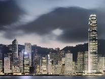 Hong Kong skyscrapers and apartment blocks at night-Martin Puddy-Framed Photographic Print