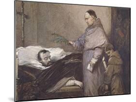 Martin Rithone Blessing the Body of the Count of Egmont-Louis Gallait-Mounted Giclee Print