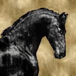 White Stallion on Gold-Martin Rose-Art Print