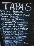 Tapas Menu on Blackboard in a Bar-Martin Skultety-Photographic Print