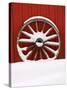 Martin Stables, Wheel Detail, Banff, Alberta-Michele Westmorland-Stretched Canvas