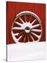 Martin Stables, Wheel Detail, Banff, Alberta-Michele Westmorland-Stretched Canvas