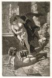 Witch Sacrifices a Child over Her Client-Martin Van Maele-Framed Photographic Print