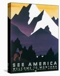 See America, Welcome to Montana-Martin Weitzman-Stretched Canvas