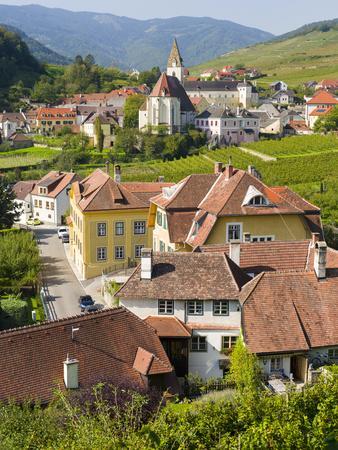 Historic village Spitz located in wine-growing area. Lower Austria