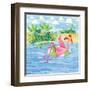 Martini Float Flamingo-Paul Brent-Framed Art Print