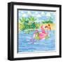 Martini Float Flamingo-Paul Brent-Framed Art Print