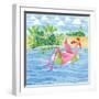 Martini Float Flamingo-Paul Brent-Framed Art Print