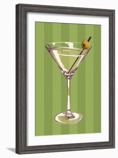 Martini Glass-Lantern Press-Framed Art Print