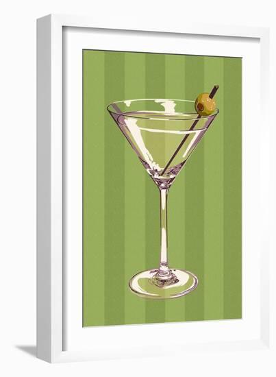 Martini Glass-Lantern Press-Framed Art Print