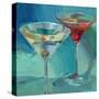 Martini in Aqua-Patti Mollica-Stretched Canvas