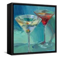 Martini in Aqua-Patti Mollica-Framed Stretched Canvas