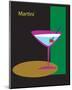 Martini in Black-ATOM-Mounted Giclee Print