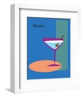 Martini in Blue-ATOM-Framed Giclee Print