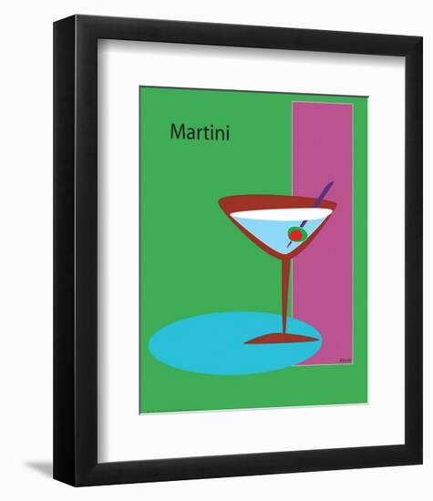 Martini in Green-ATOM-Framed Giclee Print