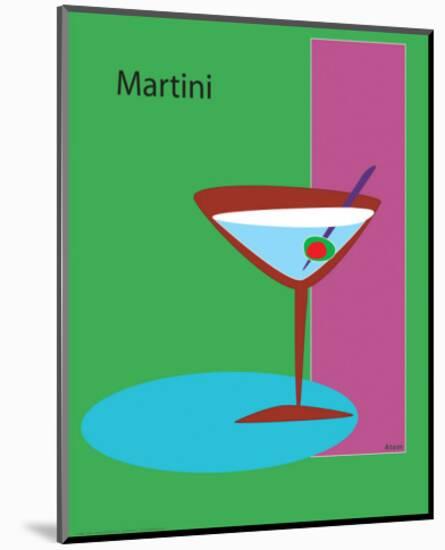 Martini in Green-ATOM-Mounted Giclee Print