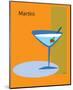 Martini in Orange-ATOM-Mounted Giclee Print