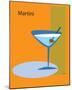 Martini in Orange-ATOM-Mounted Giclee Print