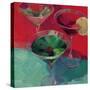 Martini in Red-Patti Mollica-Stretched Canvas